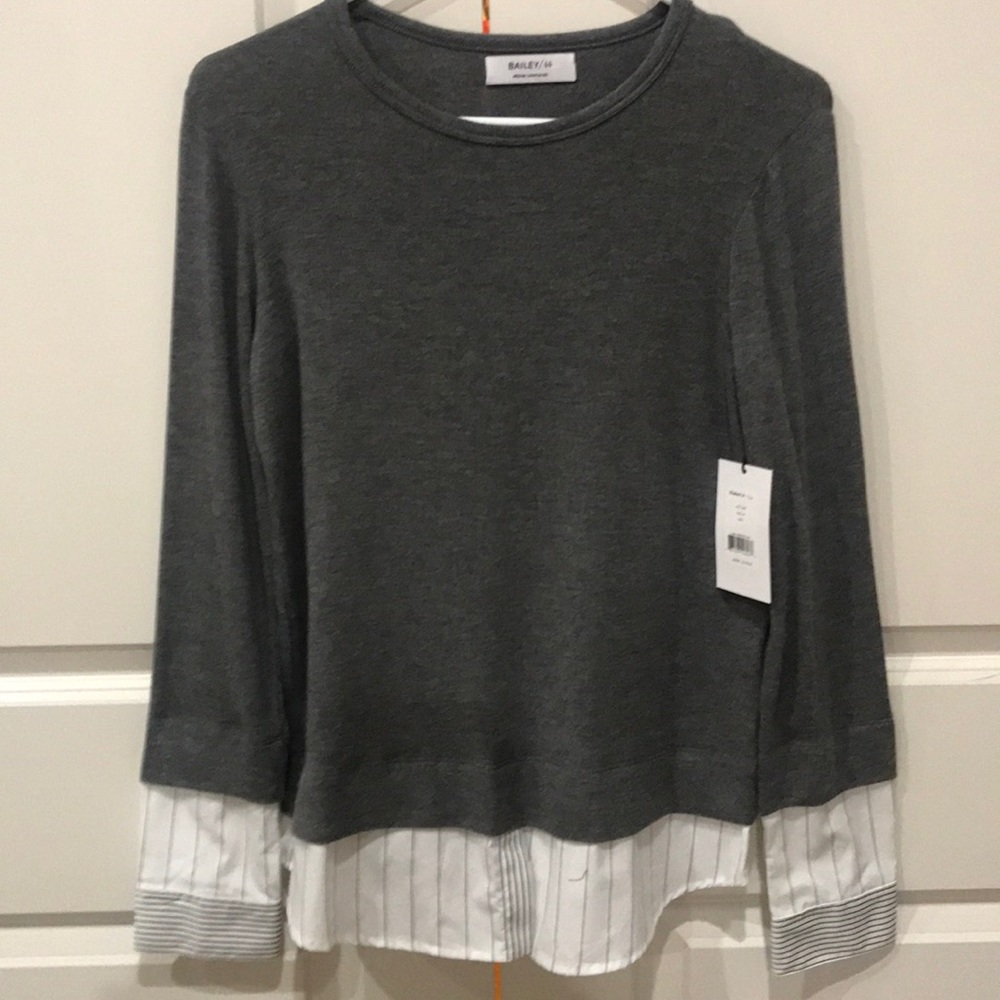 Bailey 44 sweater with attached shirt underneath